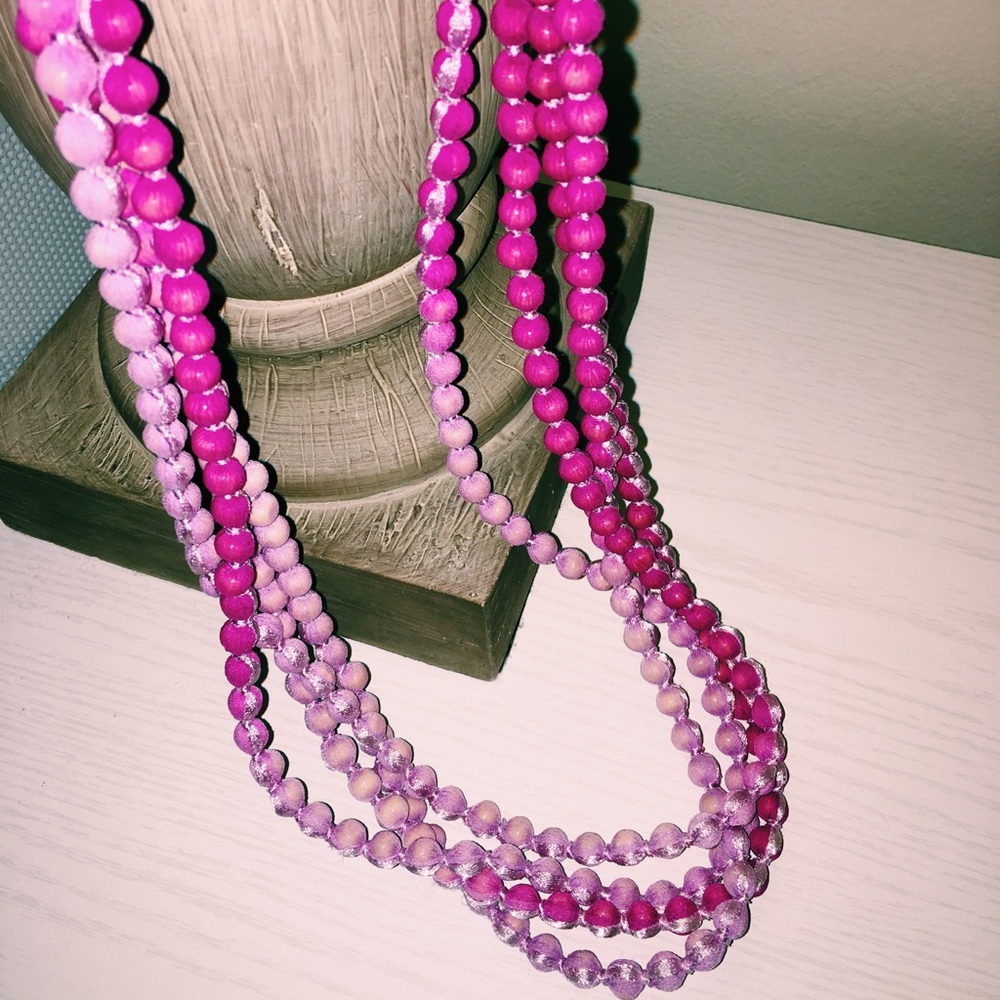 Roberta Roller Rabbit Gudi Necklace in Pink/Purple